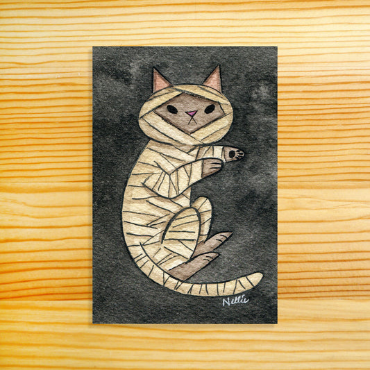 Mummy Cat Postcard