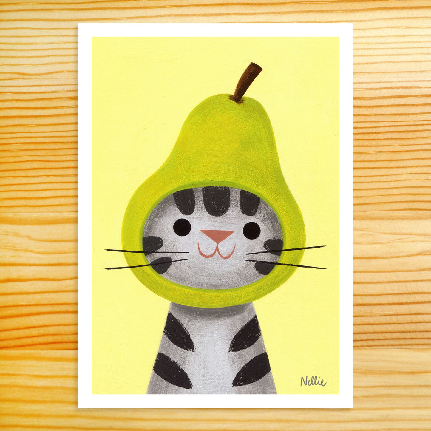 Pear Cat - 5x7 Print