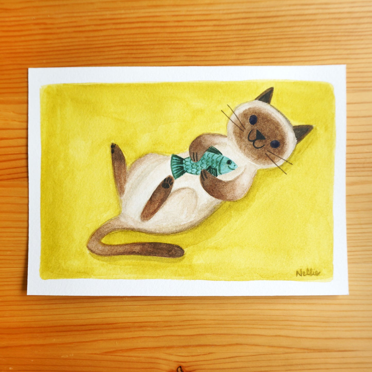 A Boy And His Fish - Mini Painting