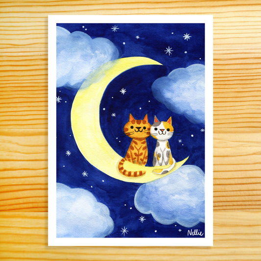 Love On The Moon - 5x7 Print