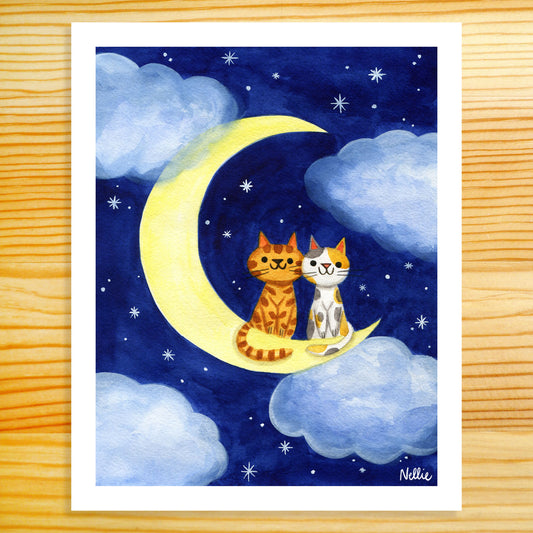 Love On The Moon - 8x10 Art Print