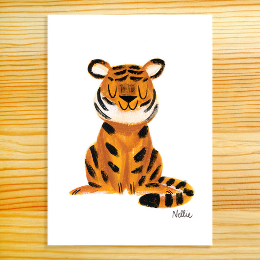 Sitting Tiger - 5x7 Print