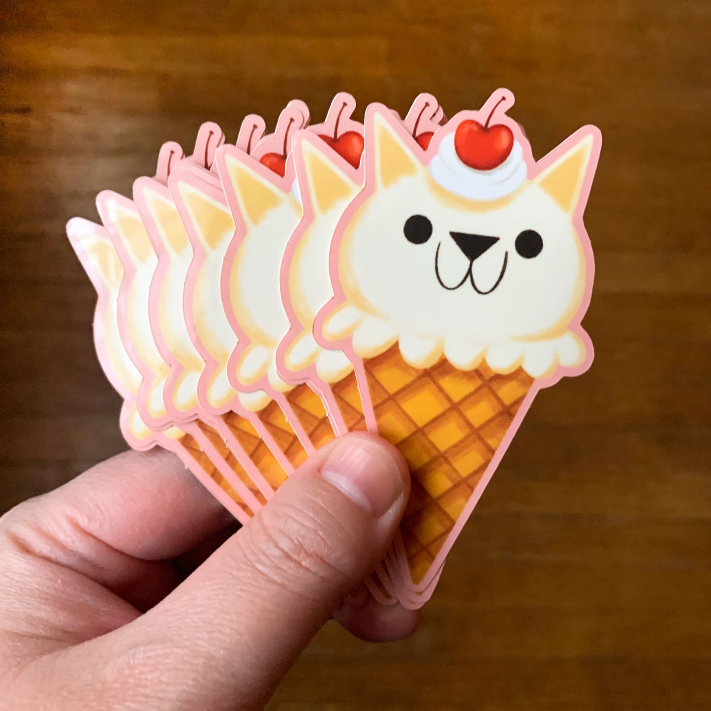 Vanilla Ice Cream Cat  Sticker