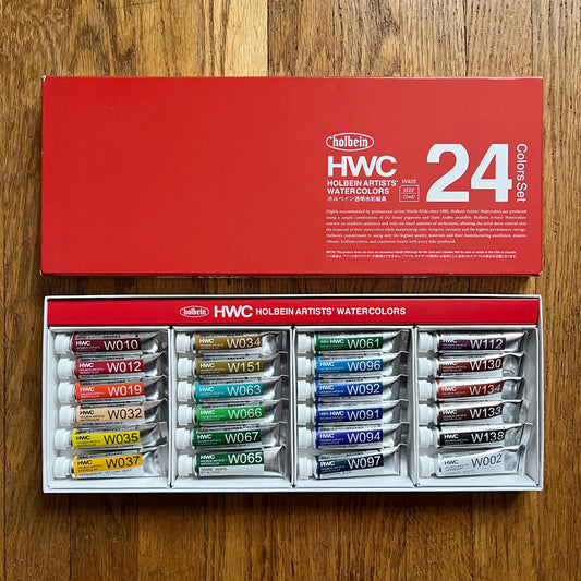 Holbein Watercolor Set - 24 Tubes