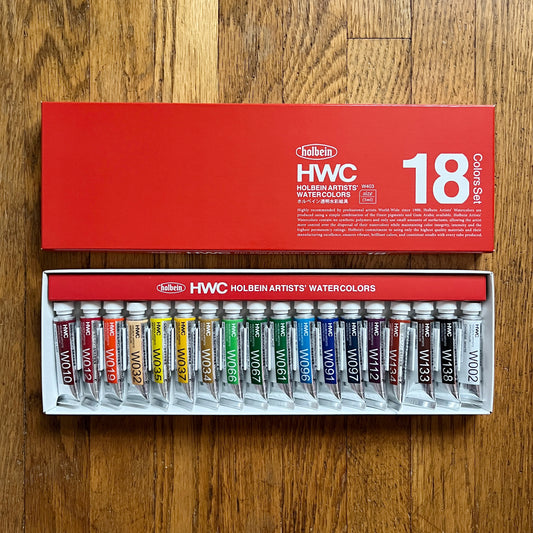 Holbein Watercolor Set - 18 Tubes