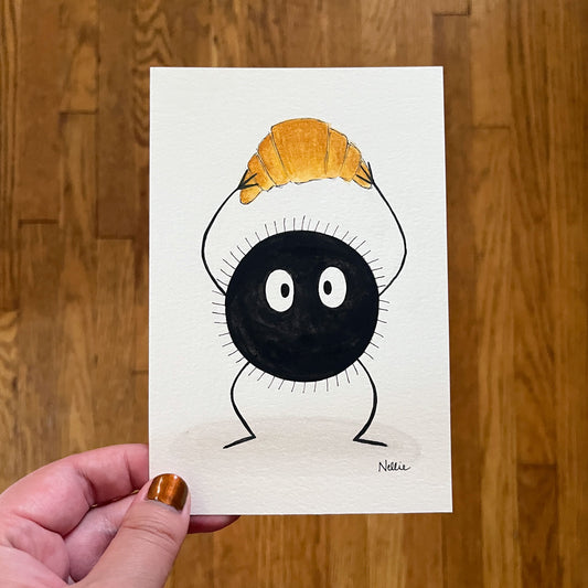 Croissant Soot Sprite - Mini Painting