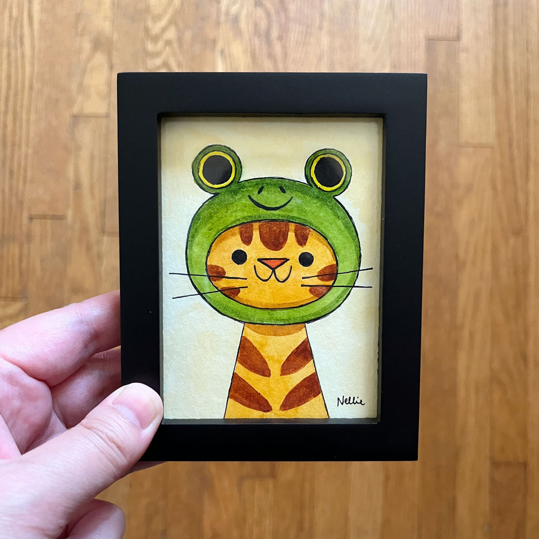 Frog Ginger Cat - Mini Painting – Nellie Le