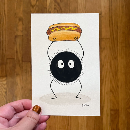 Hot Dog Soot Sprite - Mini Painting