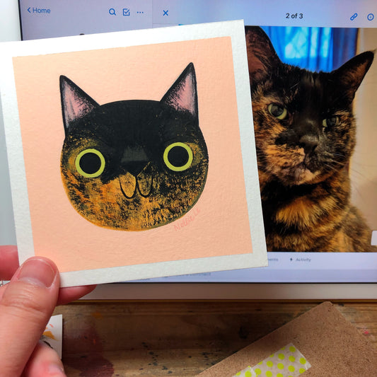 Custom Cat Face - Mini Painting