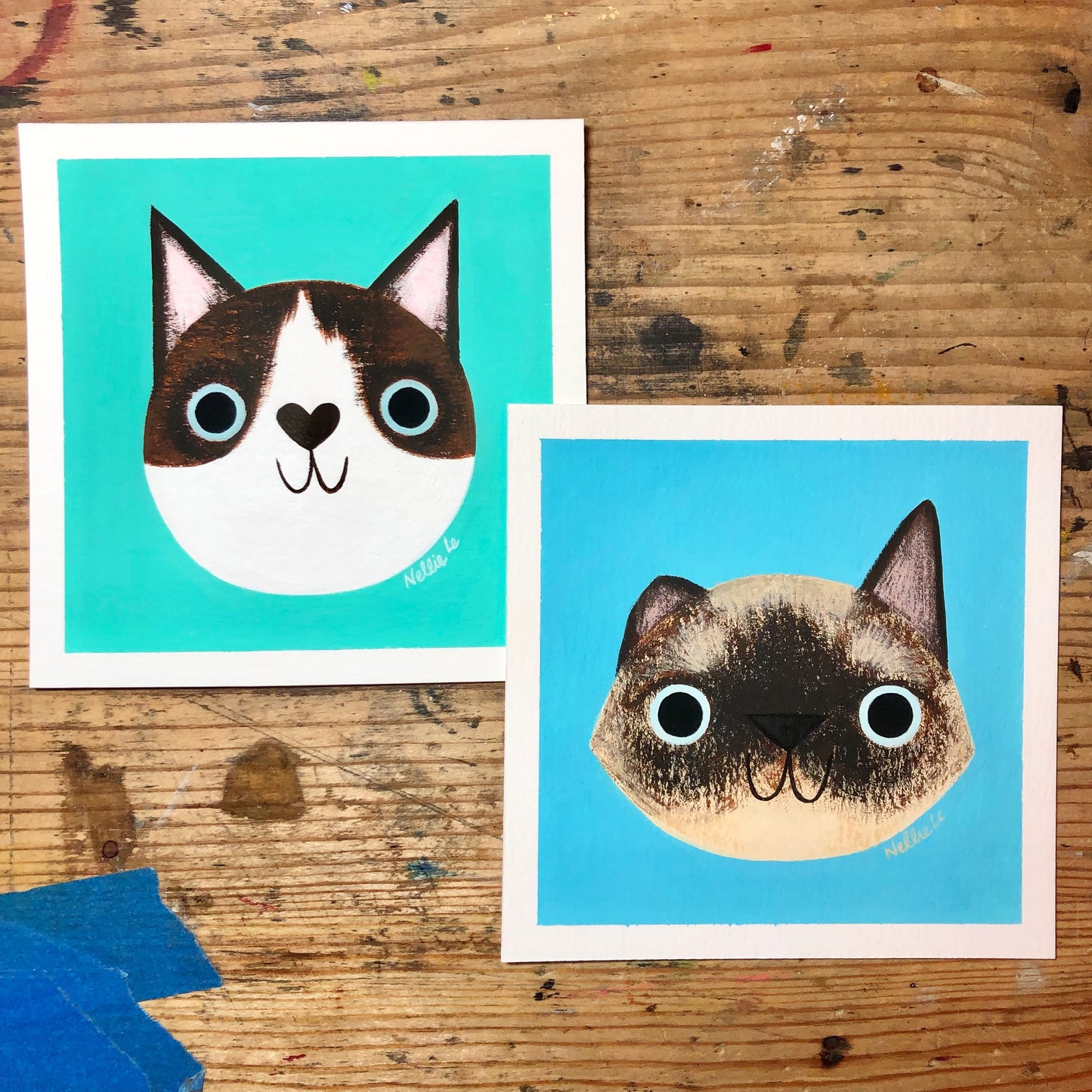 Custom Cat Face - Mini Painting