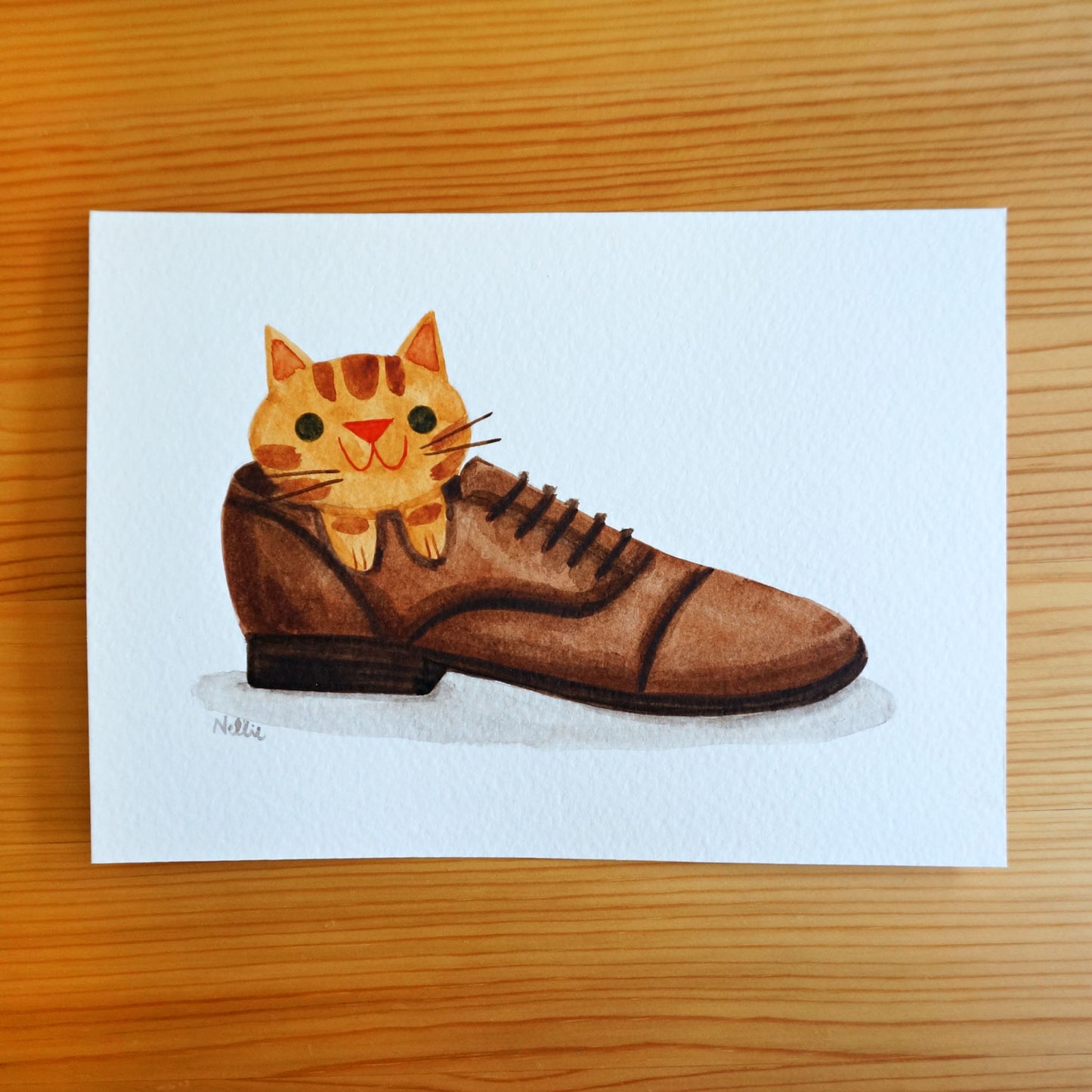 Cat in a Shoe - Original Painting