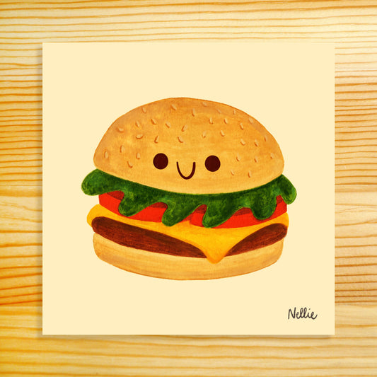 Cheeseburger - 5x5 Print