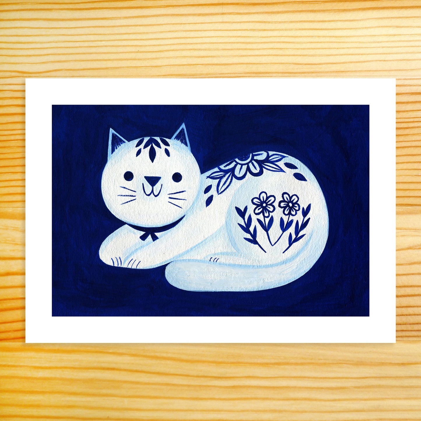 Delftware Cat - 5x7 Print