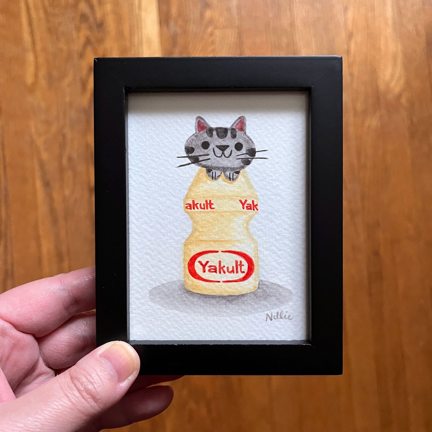 Grey Tabby Yakult Kitten - Mini Painting