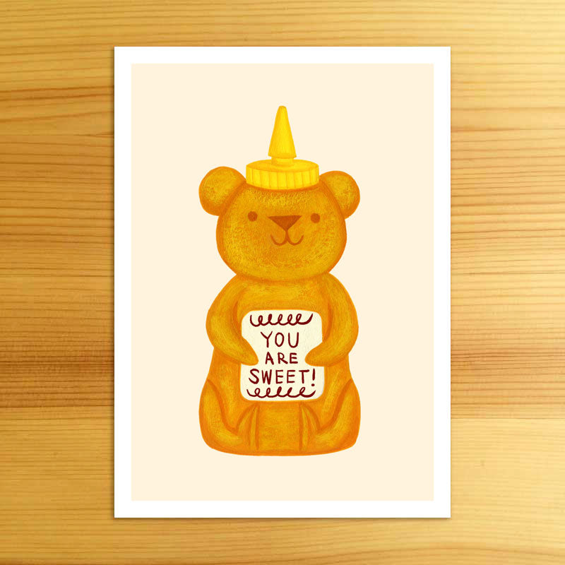 Sweet Honey Bear - 5x7 Print
