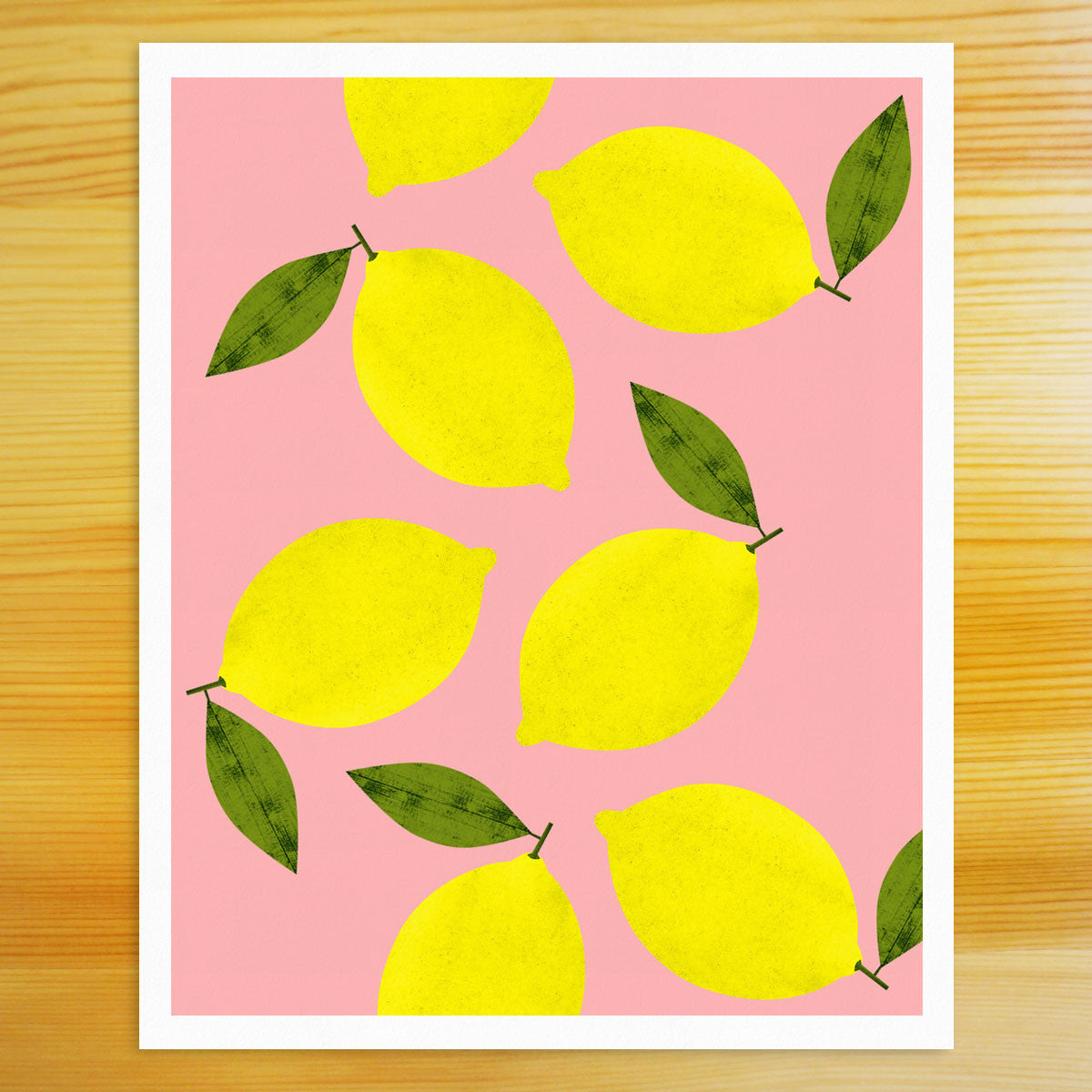 Lemon Art Print - Pink