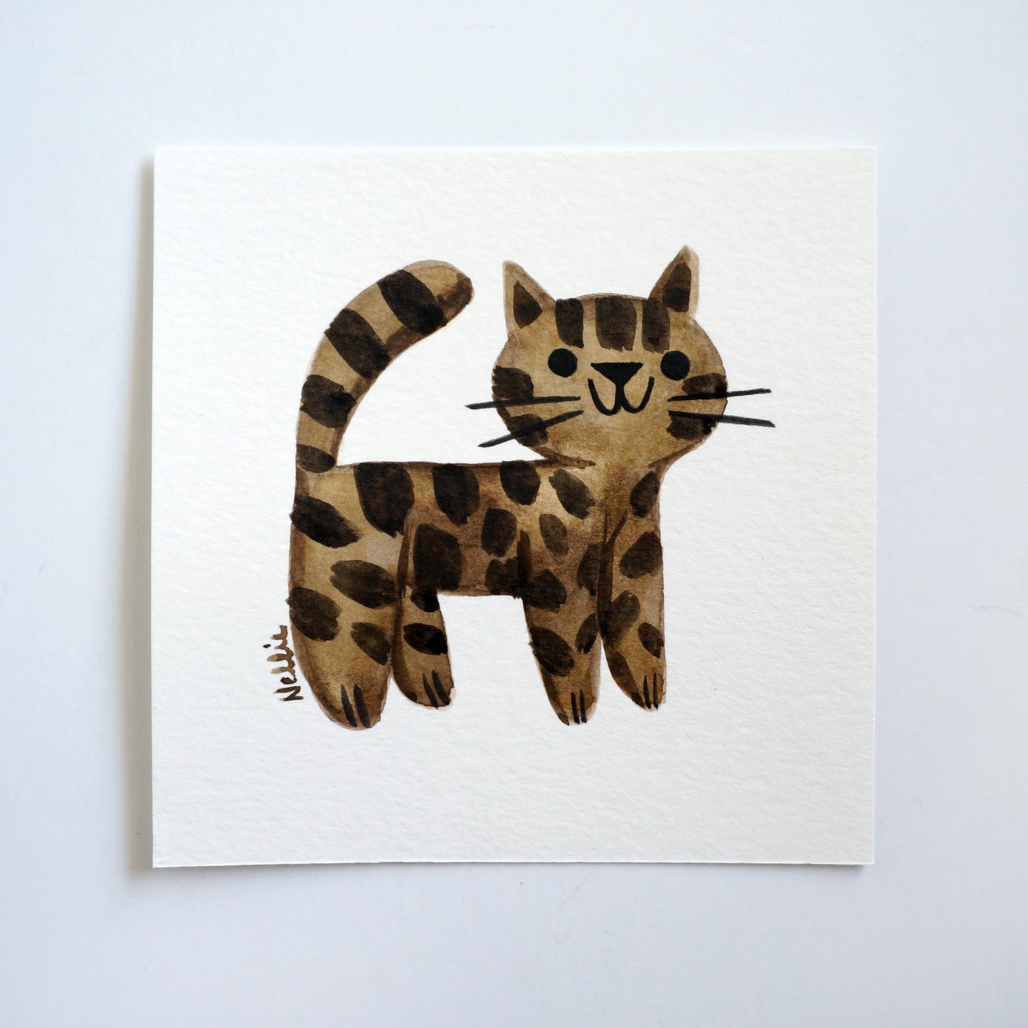 Little Brown Tabby - Mini Painting