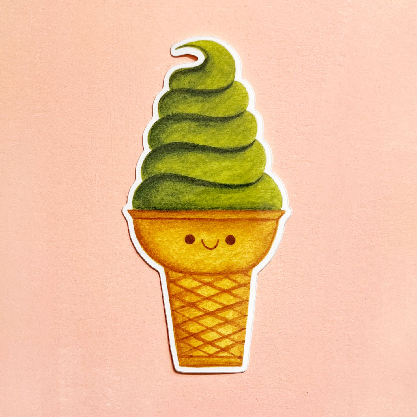 Matcha Soft Serve Ice Cream Sticker