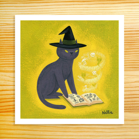 Witch Cat - 5x5 Print