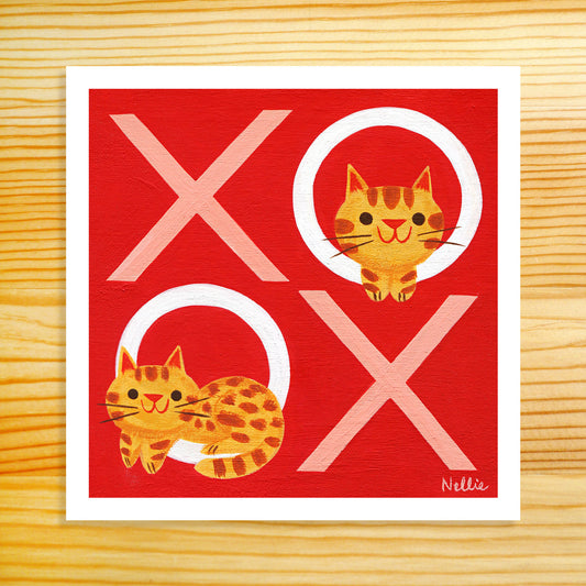 XOXO Cats - 5x5 Print